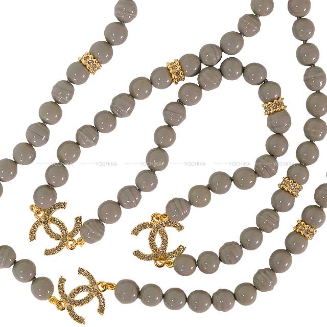 CHANEL　シャネル　ブラック　グレー　パール　ネックレス 2024-2025年 秋冬 CHANEL シャネル ネックレス ココマーク