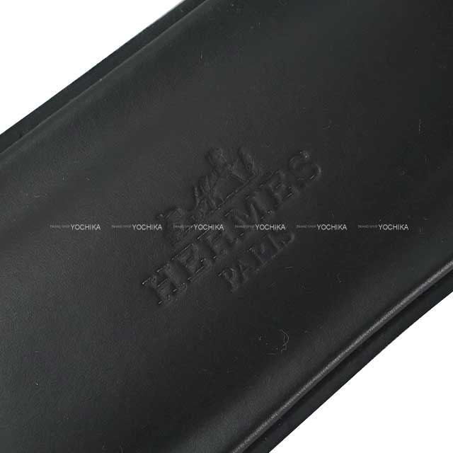 HERMES エルメス サンダル オラン アルカン 黒 (ブラック) シェーブル
