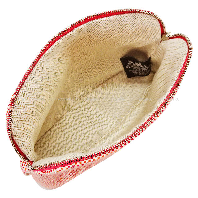 HERMES エルメス ポーチ ボリードポーチ クレイジーH ミニ オレンジ  