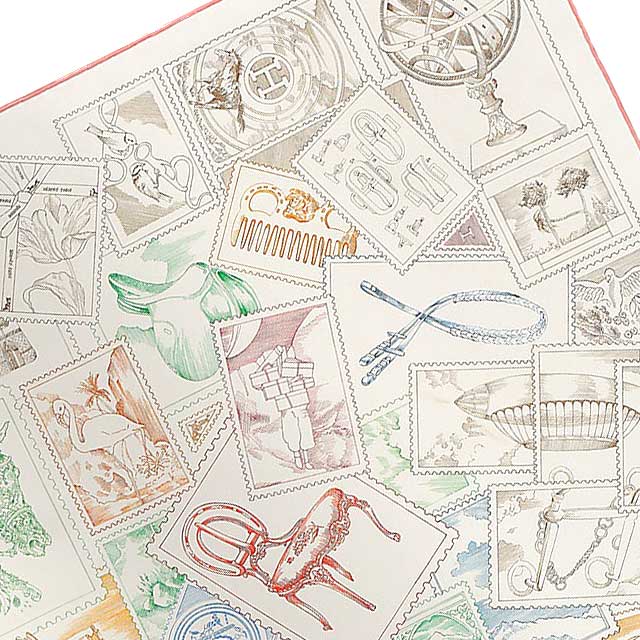 2025年春夏 HERMES エルメス スカーフ カレ90 フォーブルの切手