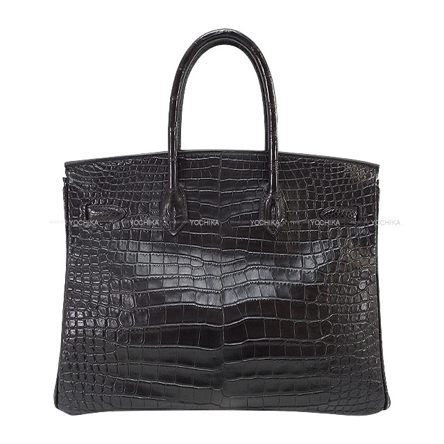 HERMES エルメス ハンドバッグ バーキン35 黒 (ブラック) クロコダイル