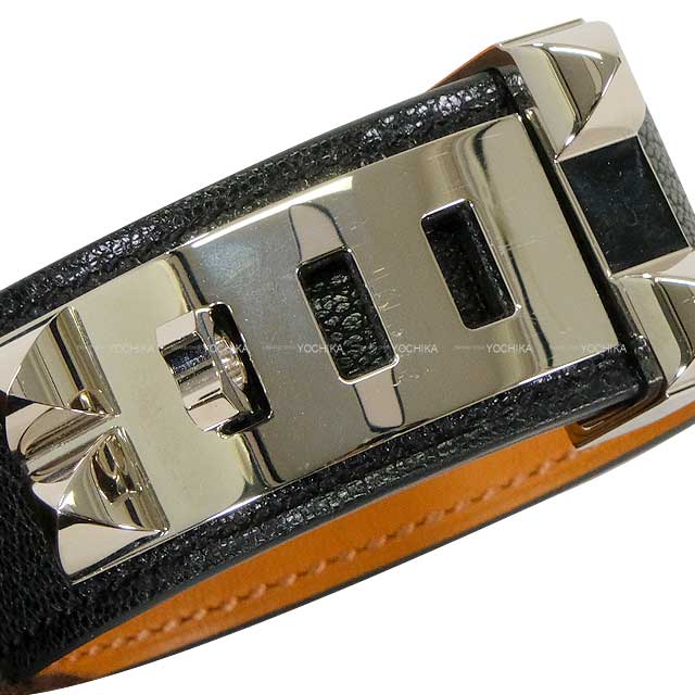 HERMES エルメス ブレスレット バングル コリエドシアン24 #T3 黒