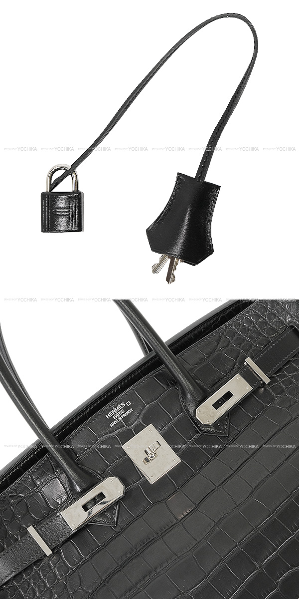 HERMES エルメス ハンドバッグ バーキン35 トリオ 黒 (ブラック