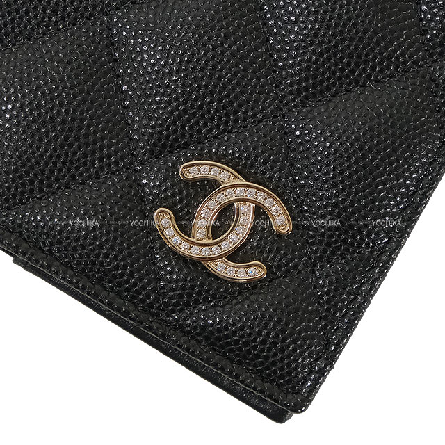 【SALE】シャネル CHANEL パスポートケース 黒 キャビアスキン シャネル マトラッセ キャビアスキン 手帳カバー ブラック