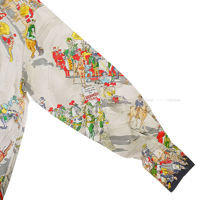 HERMES エルメス 長袖シャツ ヴィンテージ 総柄 パレード モリエ