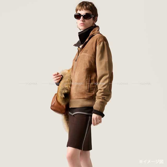 渋谷並木橋店】Miu Miu ミュウミュウ カーディガン ウール レザー