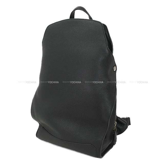 HERMES 黒リュックバッグ ジッパー付き HERMES エルメス リュック・デイパック シティバック27 黒