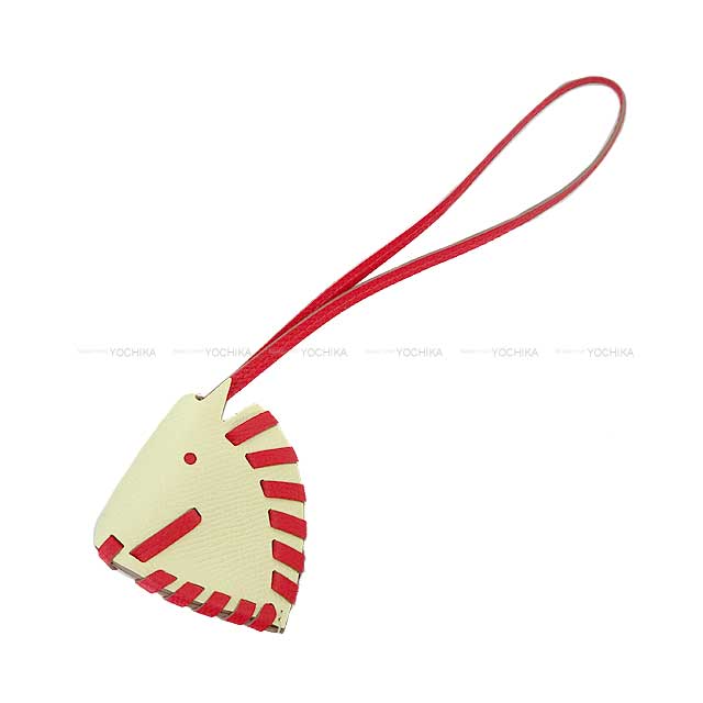 HERMES エルメス バッグチャーム シュヴァル トレッセ ルージュラデュ