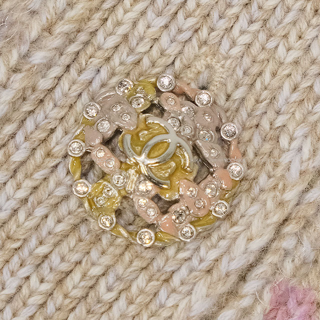 22/23 秋冬 CHANEL シャネル ベスト ニット ココマーク スパンコール