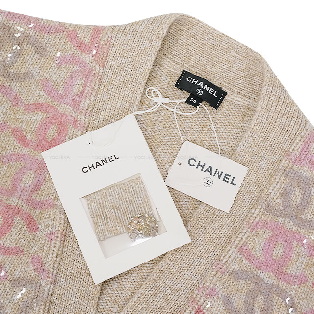 22/23 秋冬 CHANEL シャネル ベスト ニット ココマーク スパンコール