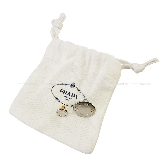 PRADA プラダ スカート ロゴプレート デニム ハイライズ ミディアム 白