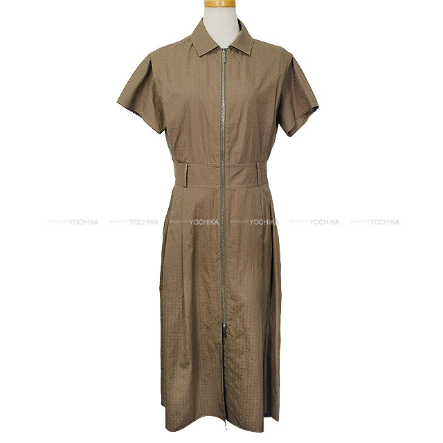 HERMES エルメス ワンピース レディース ジップアップ Hモザイク