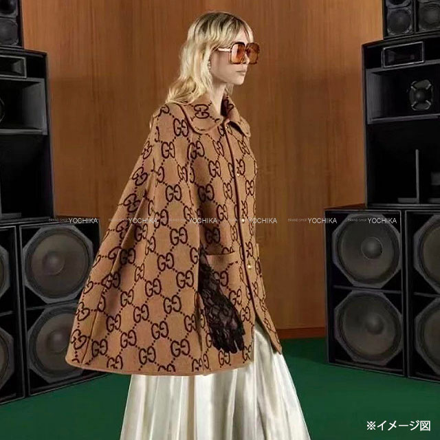 渋谷並木橋店】GUCCI グッチ ポンチョ リバーシブル ロゴ フード付