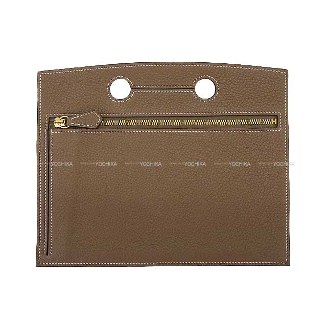 エルメス ベージュ ポーチ（エシャペ） 中古・古着通販】HERMES (エルメス) フラットポーチ エルメス