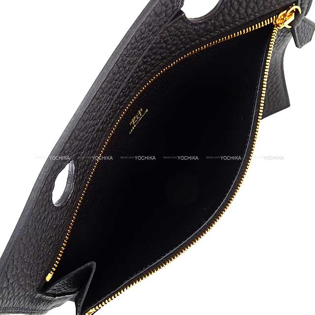 HERMES ポケットミラー【新品・未使用品】 ✨極レア商品✨ HERMES エルメス ポーチ バックポケット ポーチ30 黒 (ブラック) トゴ