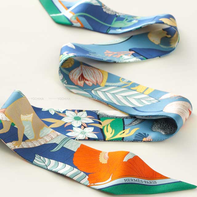 HERMES エルメス　ツイリー プレシャス パラダイス シルク エルメス ツイリー Precious Paradise プレシャス パラダイス