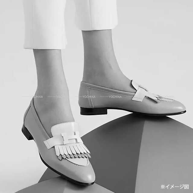 HERMES エルメス モカシン ロワイヤル 白 (ホワイト)/マルチカラー