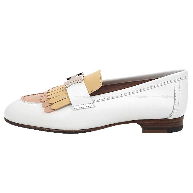 HERMES エルメス モカシン ロワイヤル 白 (ホワイト)/マルチカラー