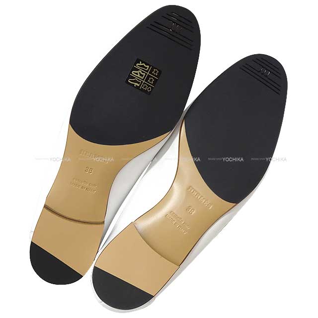 HERMES エルメス モカシン ロワイヤル 白 (ホワイト)/マルチカラー