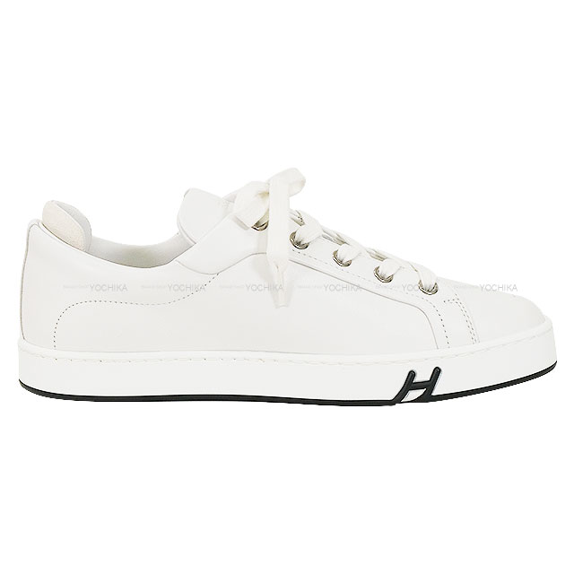 週末最終価格　レディース　HERMES エルメス　スニーカー　37.5 ホワイト HERMES エルメス スニーカー レディース キッド 白 (ホワイト)/黒