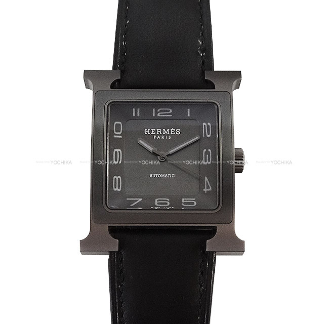 HERMES エルメス 腕時計 メンズ 自動巻き Hウォッチ 34mm HH5.841 黒