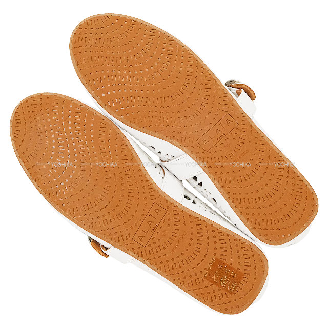 ALAIA 　アライア　ヴィエンヌバレリーナレザー　バレエシューズ　ホワイト ALAIA アライア ヴィエンヌバレリーナレザー バレエシューズ ホワイト