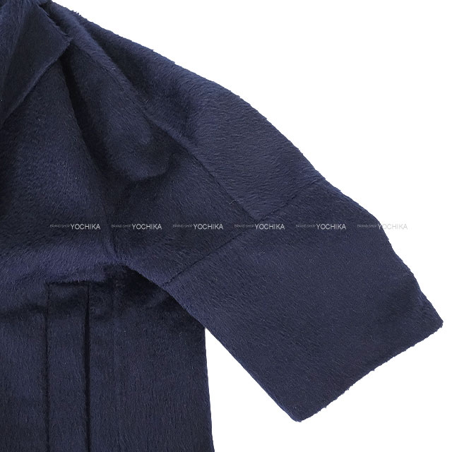 Max Mara 36 Sequoia キャメル＆モヘアショートコートネイビー MAX MARA Sequoia Camel & Mohair Short Coat Max Mara