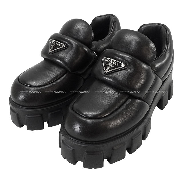PRADA モノリスソフトパデッドナッパレザー1D125N 厚底スニーカー