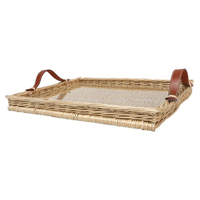 HERMES エルメス オズレ ピクニック トレー ガラス付き ミディアム