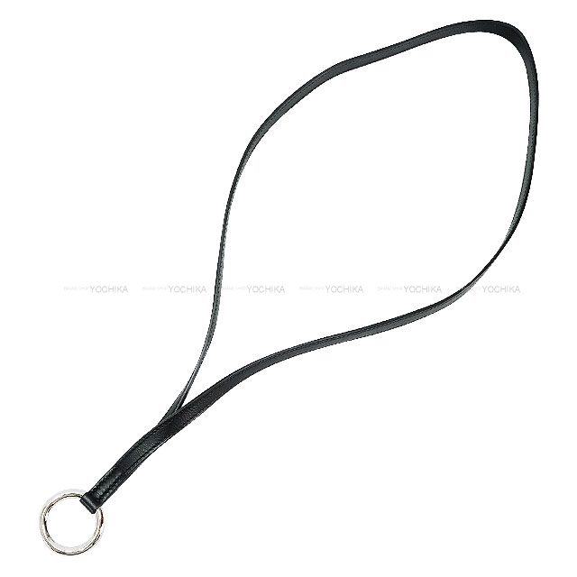 美品 エルメスHERMES ネックストラップ エバーカラー Y刻印 HERMES エルメス ストラップ ネックストラップ PM 黒 (ブラック