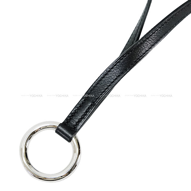 美品 エルメスHERMES ネックストラップ エバーカラー Y刻印 HERMES エルメス ストラップ ネックストラップ PM 黒 (ブラック