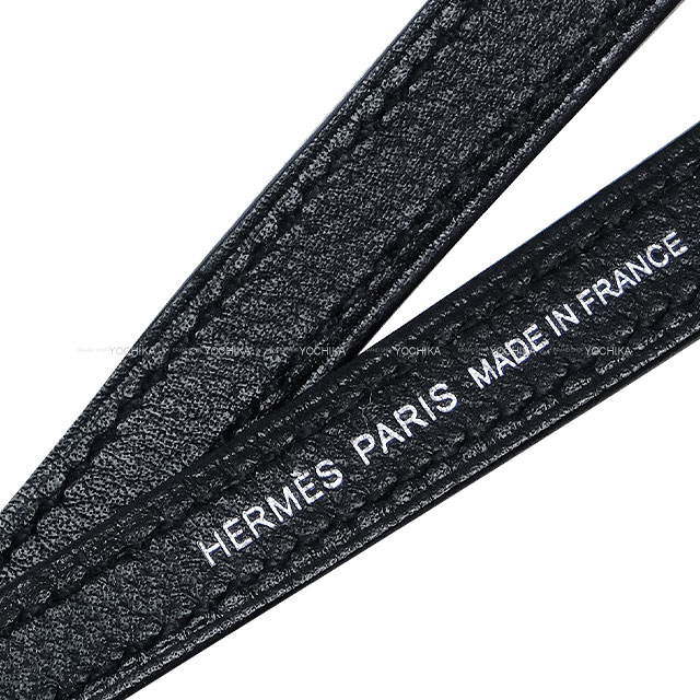 HERMES エルメス ストラップ ネックストラップ PM 黒 (ブラック