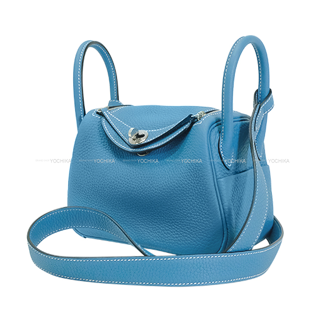 HERMES エルメス ショルダーバッグ リンディ ミニ 20 ニューブルー