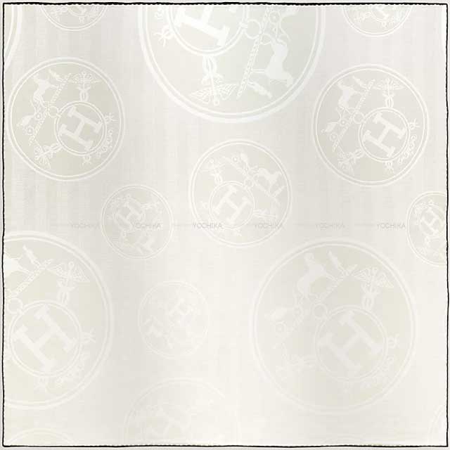 HERMES エルメス スカーフ カレ 110 ニューリブリス イヴォワール