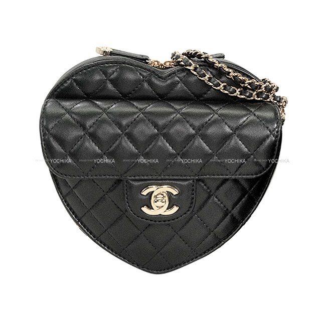 CHANEL シャネル ショルダーバッグ ハートシェイプ マトラッセ ココ