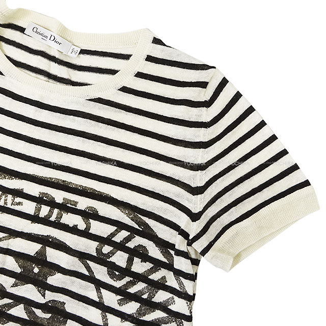 渋谷並木橋店】2022年秋冬 Dior ディオール ニット 半袖 ボーダー L