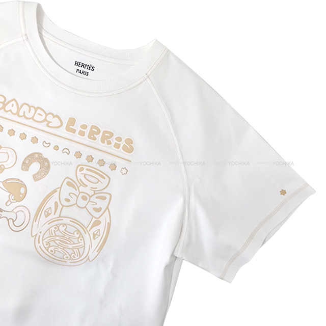 新品タグ付き⭐︎HERMES 24AW コットン Tシャツ カルトゥッシュ モール 25新作 エルメス カルトゥーシュ Tシャツ レディース コットン (HERMES