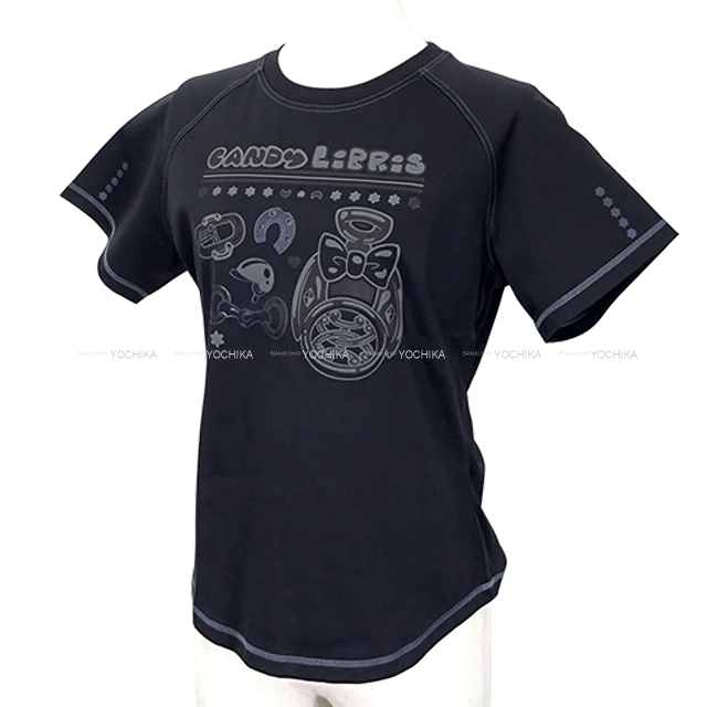 HERMES エルメス 半袖Tシャツ マイクロ カルトゥッシュ ブルー