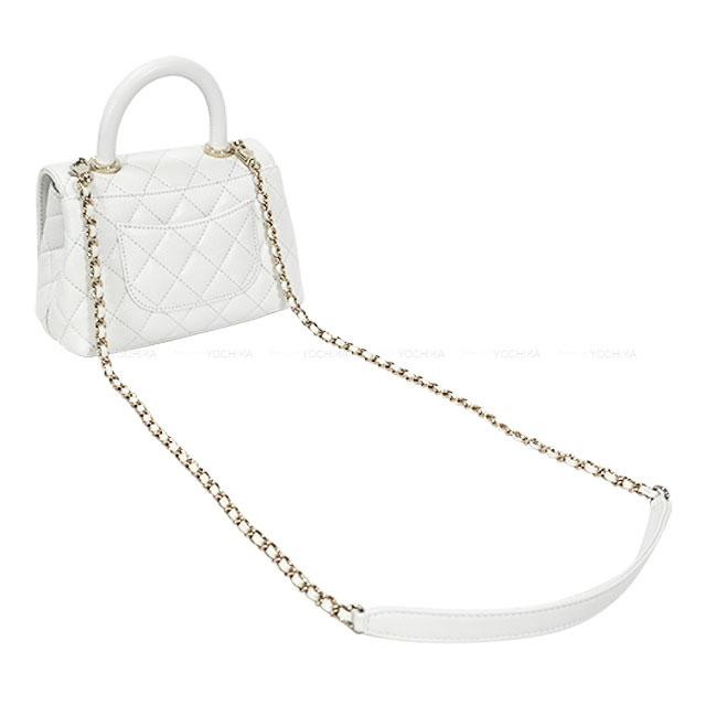 CHANEL シャネル ショルダーバッグ ココハンドル ミニ 白 (ホワイト
