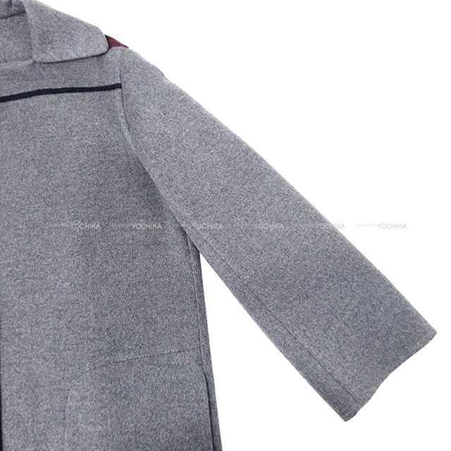 HERMES エルメス　トレンチコート　セリエボタン HERMES エルメス トレンチコート 襟付 Wライン セリエ ボタン グレー