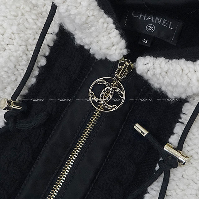 CHANEL シャネル ブルゾン ニット ボア ジップアップ ココマーク