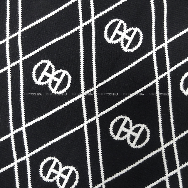 渋谷並木橋店】HERMES エルメス ワンピース 半袖 ニット Hロンド 黒