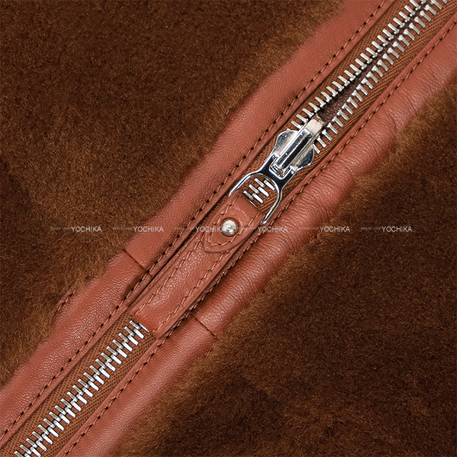 HERMES エルメス ベスト リバーシブル ノースリーブ ジャケット マロン