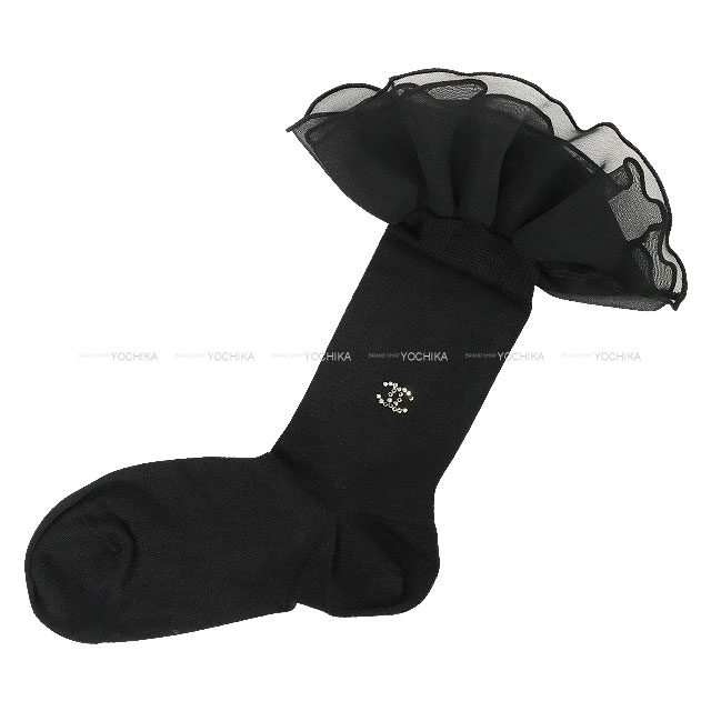 ジェニー着用 新品 CHANEL シャネル ソックス　靴下 ラインストーン ジェニー着用 新品 CHANEL シャネル ソックス 靴下 ラインストーン