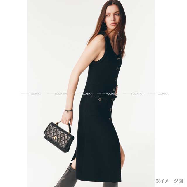 シャネル　黒　パリダラスコレクション　ツイードワンピース 中古・古着通販】CHANEL (シャネル) ココマークツイードワンピース