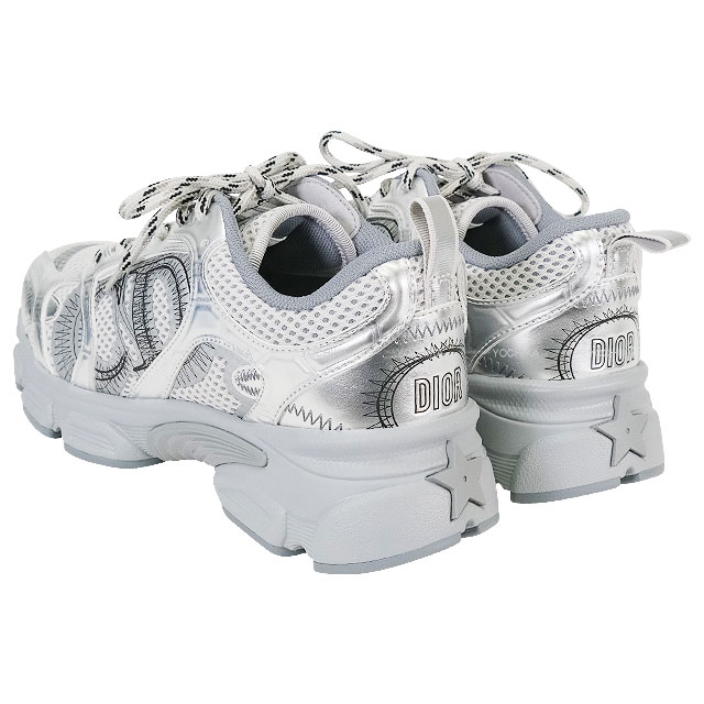 ディオール スニーカー マクロカナージュ テクニカル メッシュ 新品 24cm Dior ディオール スニーカー メッシュ ラミネート レザーエフェクト