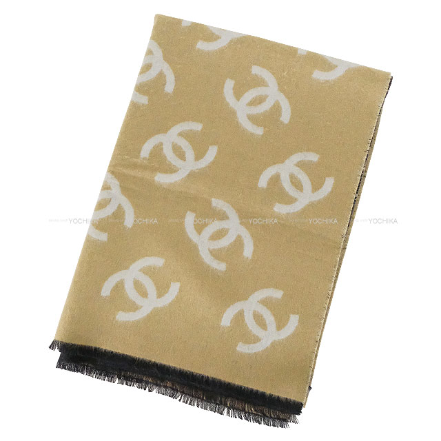 CHANEL シャネル ストール 大判 ロゴ 2パターン ココマーク バイカラー