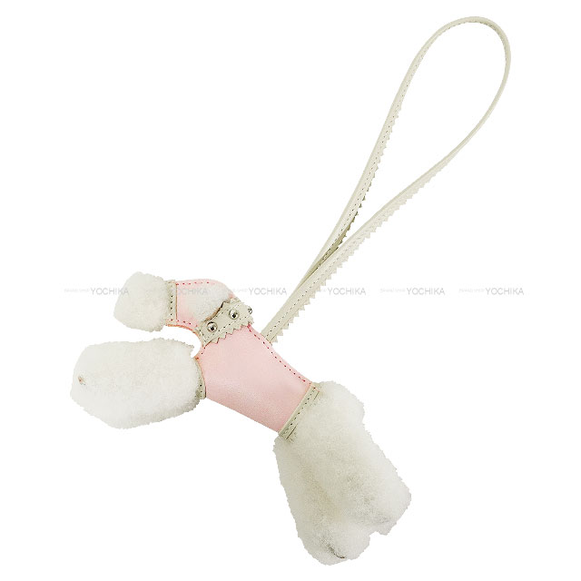 【新品未使用】HERMES バディ チャーム HERMES エルメス バッグチャーム バディ 犬 スタッズ 首輪付 エクリュ