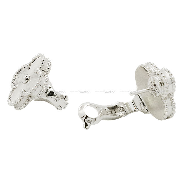 ヴァンクリーフアーペル ギヨシェ　ピアス　ホワイトゴールド　美品 Van Cleef & Arpels ヴァンクリーフ＆アーペル ピアス ヴィンテージ