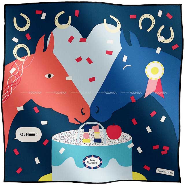 Hermes エルメス ガヴロッシュ 45 ジャスト マリッド ガヴロッシュ 45 《ジャスト・マリッド》 - ブルー | Hermès